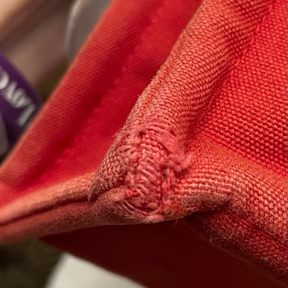 Hermes Authentic Vintage Red Canvas Tote Bag - Picture 11 of 16